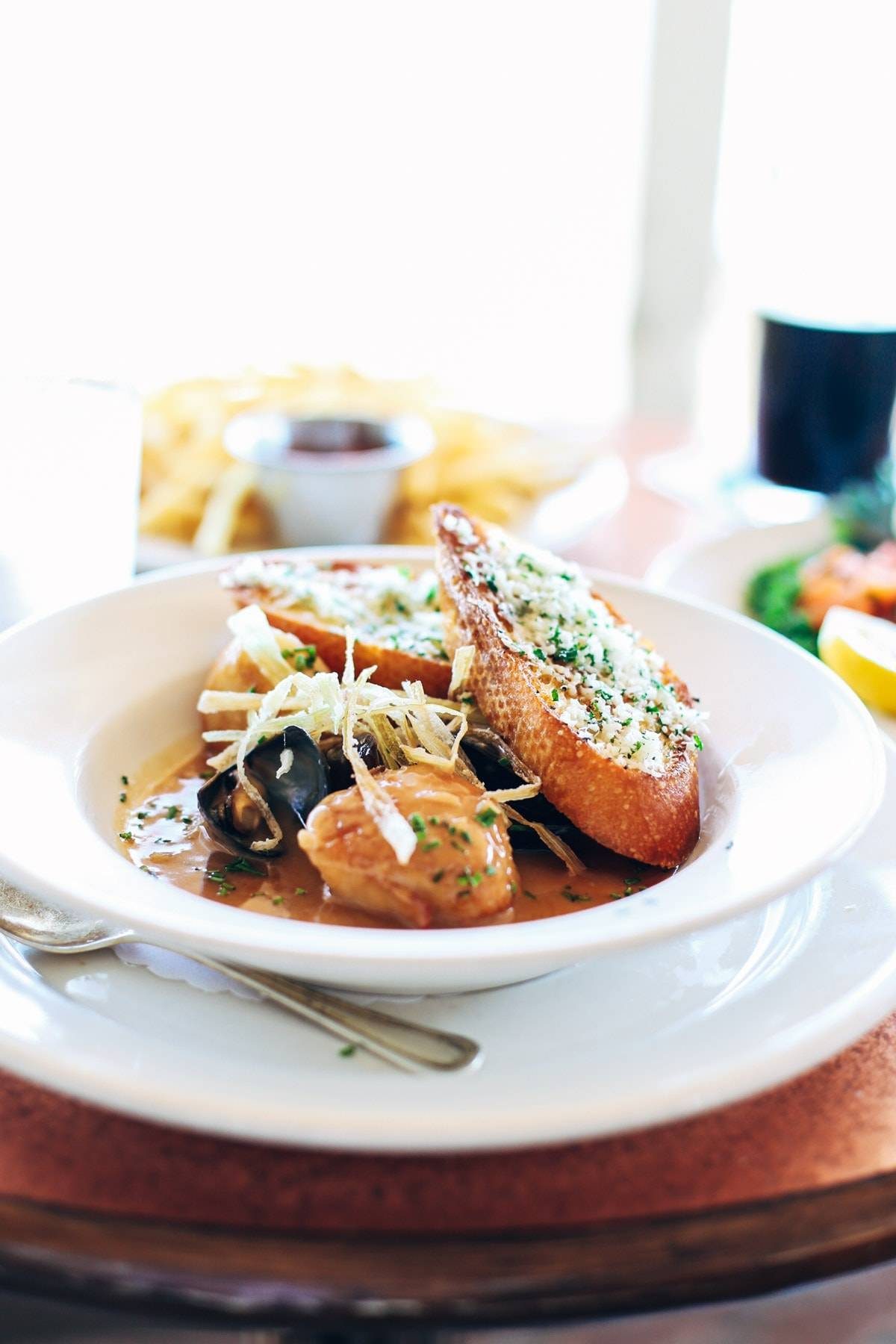 Food on a plate.