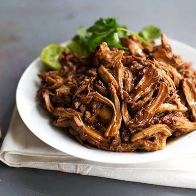 Honey Glazed Crockpot Chicken Adobo - simple pantry ingredients, hardly any hands-on time, 200 calories. | https://vital-slim.today