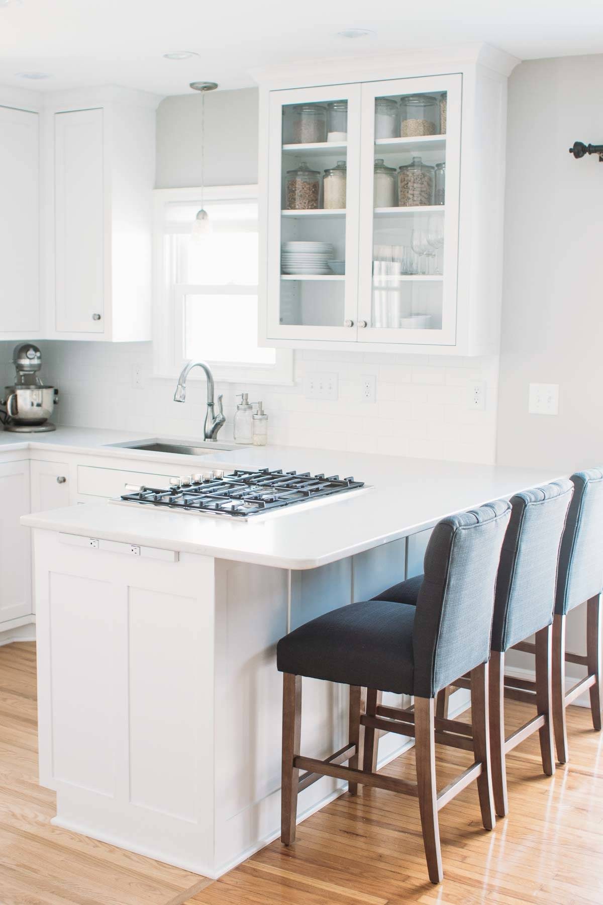 Updated white kitchen.